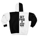 Load image into Gallery viewer, Christian Zip Hoodie - Get Paid In Jesus Name
