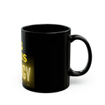 Load image into Gallery viewer, Big Jesus Energy 11oz Black Mug
