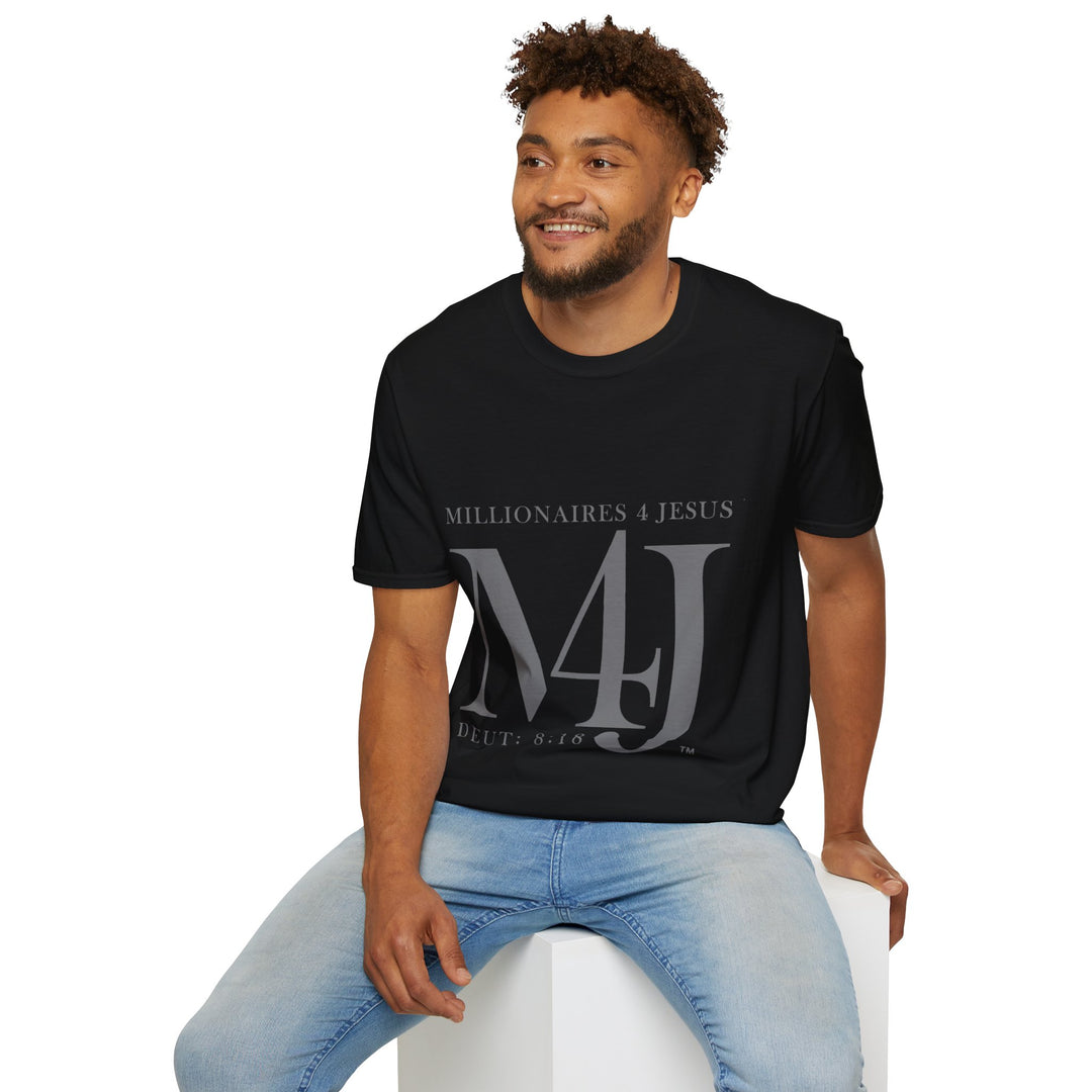 M4J Unisex Softstyle T-Shirt White & Black