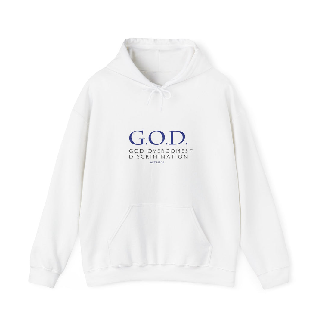 God Overcomes Discrimination Unisex Heavy Blend™ Hooded Sweatshirt